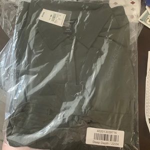 Ashley Stewart Pleated Cotton-Blend Shirtdress